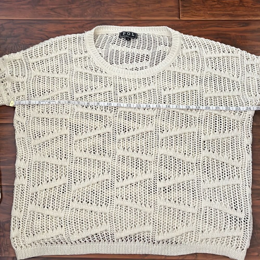 POL Cream Color Sheer Sweater - Picture 5 of 13